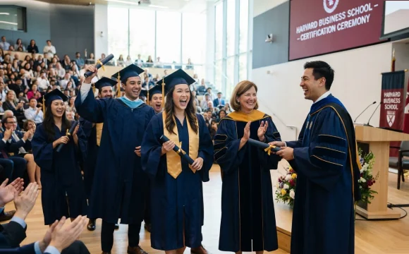 Graduates receiving their professional certification