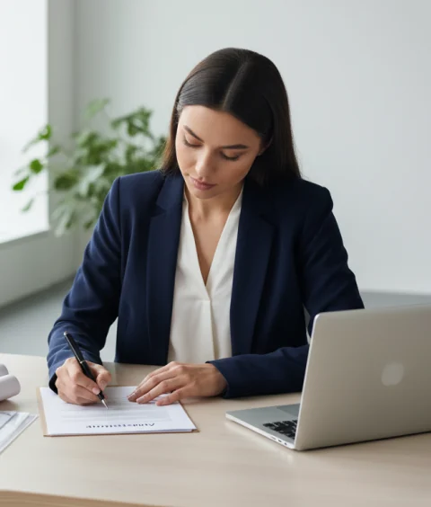 Professional completing an exemption application