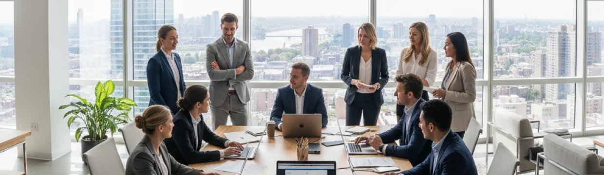 AIBM professionals collaborating in a meeting