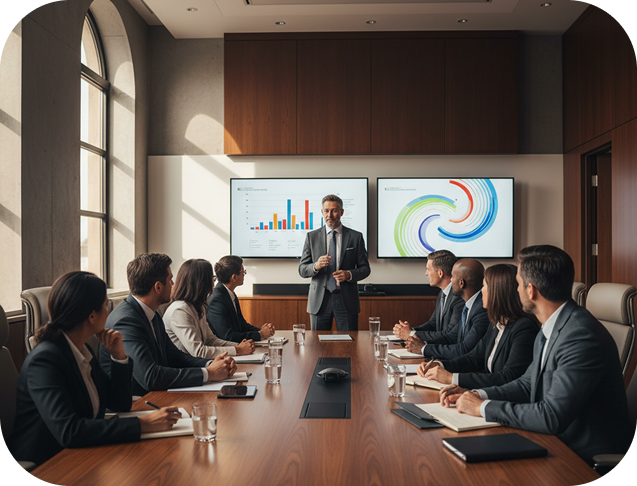 A presenter leading a professional development session.